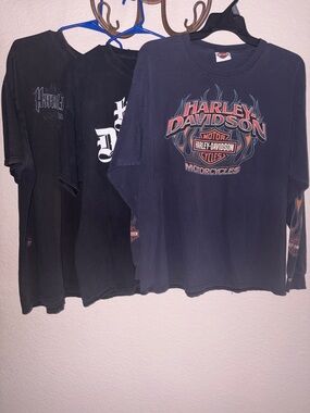 3 Vintage Harley-Davidson Motorcycle Shirts (Men’s XL)